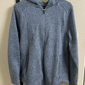 Eddie Bauer Blue Knit Zipper Jacket